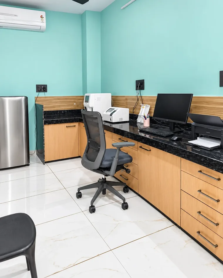 The pathology laboratory at Sayan, where blood samples are processed